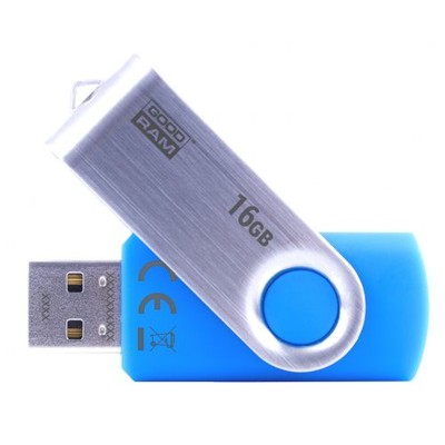 Память USB2.0 Flash Drive 16Gb GOODRAM UTS2 Twister Blue [UTS2-0160B0R11]