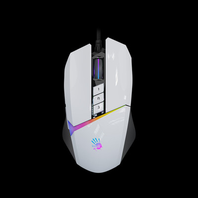 Мышь A4Tech Bloody W60 Max Optical игровая (10000 DPI), белый