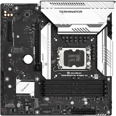 МП <S1700> MAXSUN MS-Terminator B760M D4, батарея CR2032 не установл, 4DDR4,1PCIe16, 1PCIe4,3M2, 4SATA, 2USB3, 6USB2, HDMI, DP,2.5G LAN