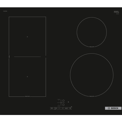 Поверхность индукционная Bosch PVS61RBB5E (Serie6 / Чёрная стеклокерамика / 4 конфорки / CombiZone / PowerBoost / Таймер / 6,9 кВт)