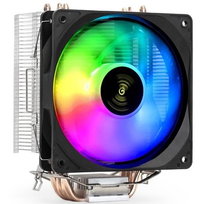 Кулер ExeGate Wizard EXX400V2-PWM.FRGB (Al+Cu, 4 тепл.трубки, LGA 1700/1200), TDP 140W, Fan 120mm, PWM, 800-2400RPM, Hydro bearing, 4pin, 11-24db