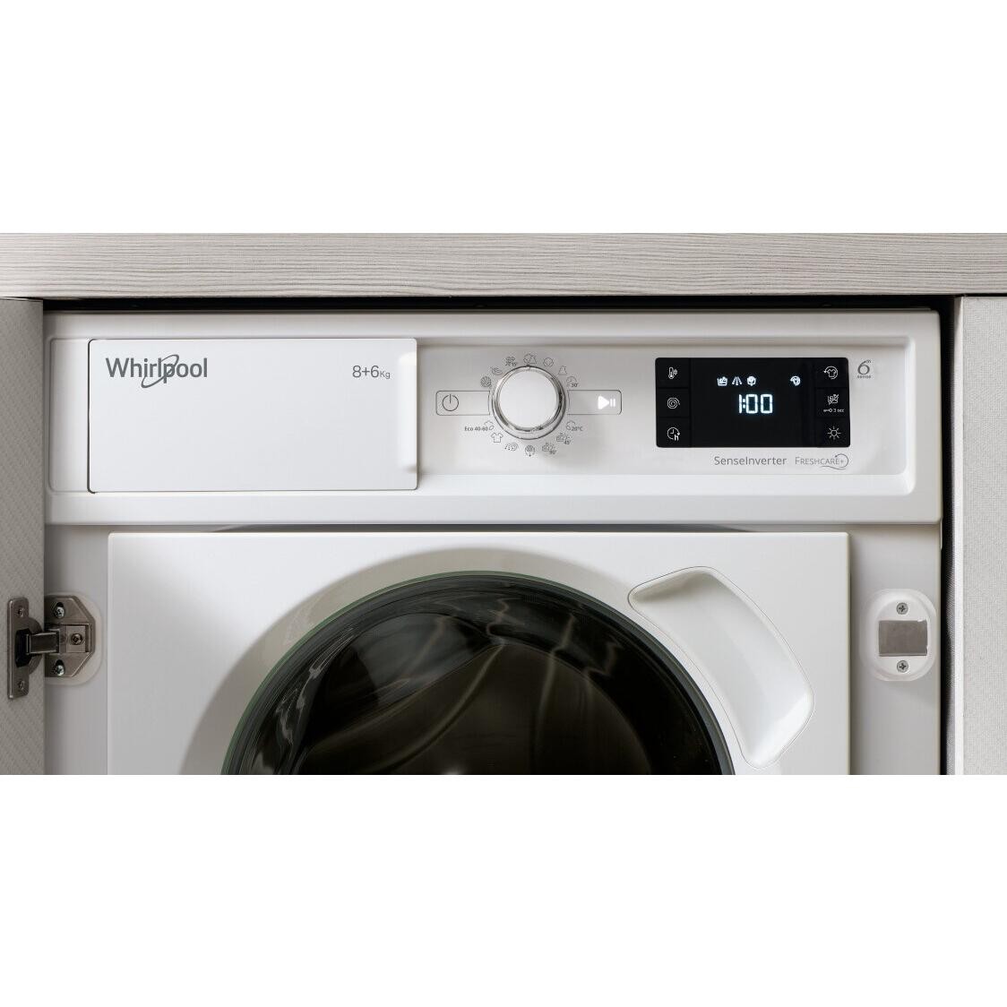 Стирально-сушильная машина встраиваемая Whirlpool BI WDWG 861484 EU купить  по низкой цене в интернет-магазине Info39.ru